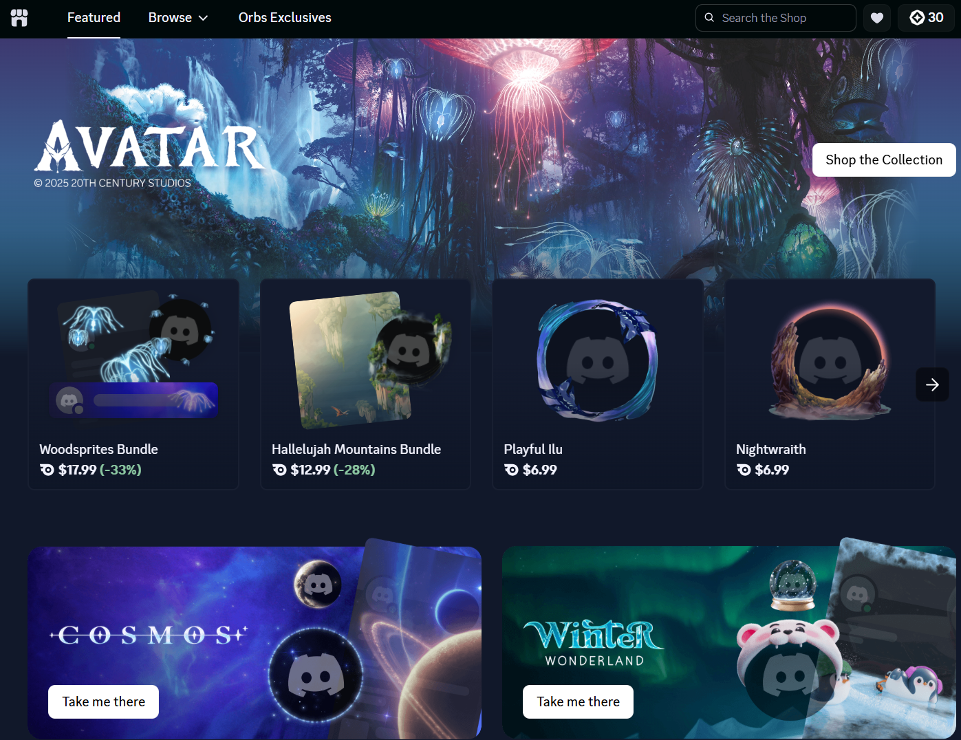 Discord Shop Interface