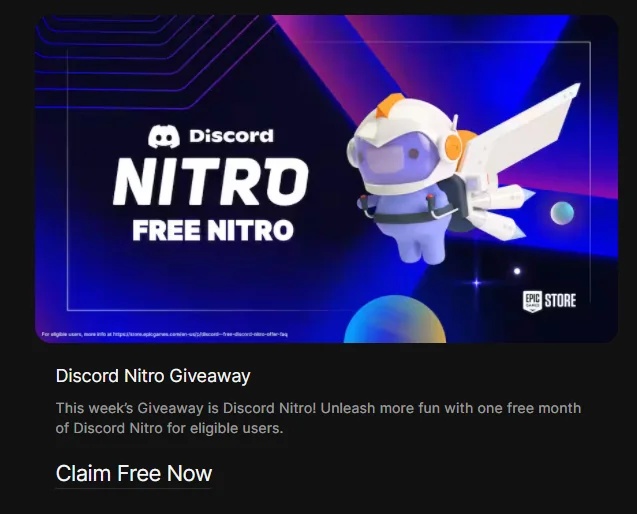How to Get Free Discord Nitro from Epic Games?