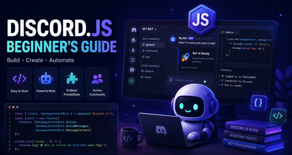 Discord.js Guide 2026: Build Your First Discord Bot